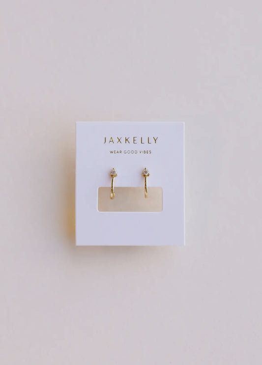 Dainty CZ Open Mini Hoop Earring