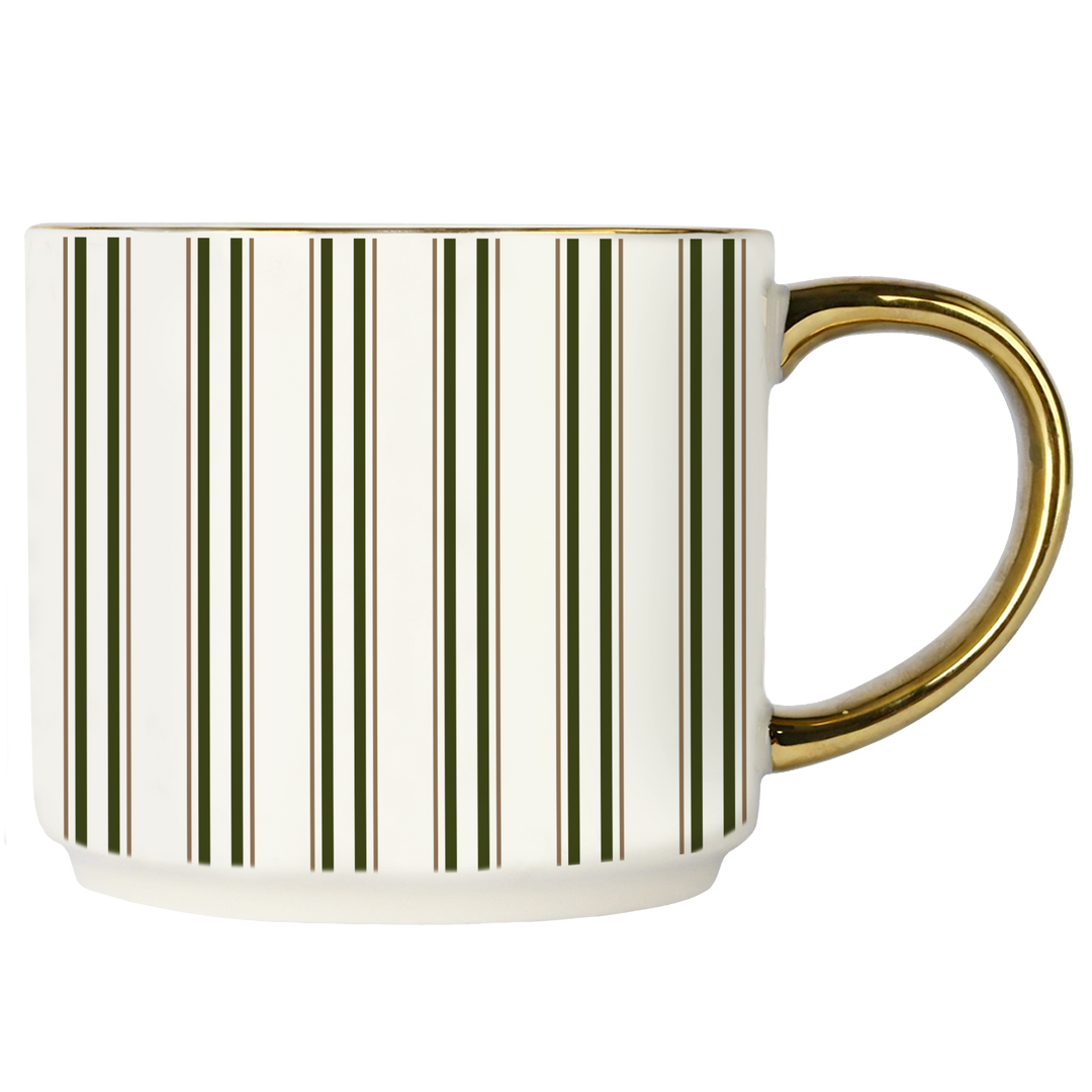 Green Stripe Coffee Mug