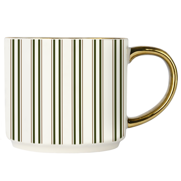 Green Stripe Coffee Mug