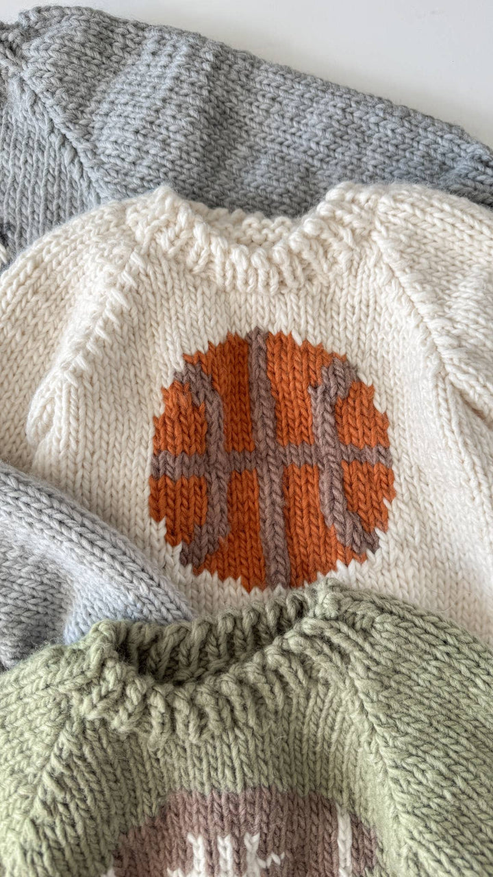 Hand Knit Basketball Baby/Toddler Sweater