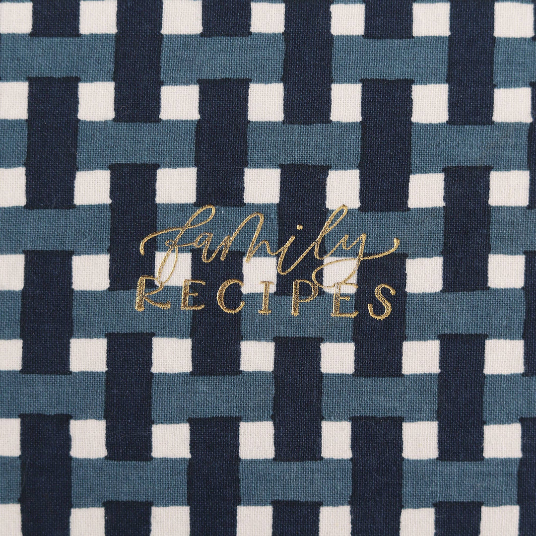 Navy Gingham Heirloom Recipe Book