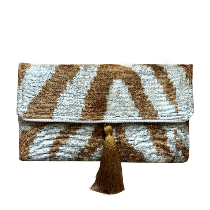 Livi Handmade Silk Velvet Ikat Clutch