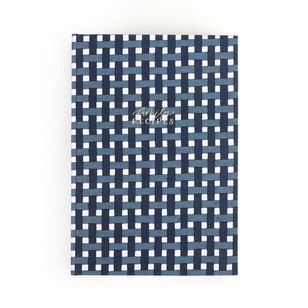 Navy Gingham Heirloom Recipe Book