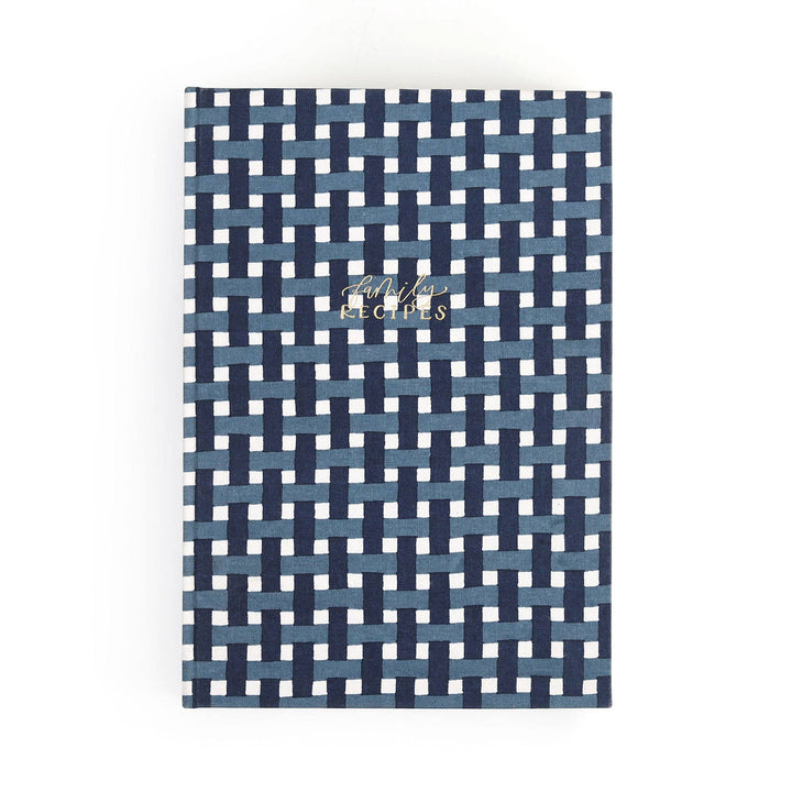 Navy Gingham Heirloom Recipe Book