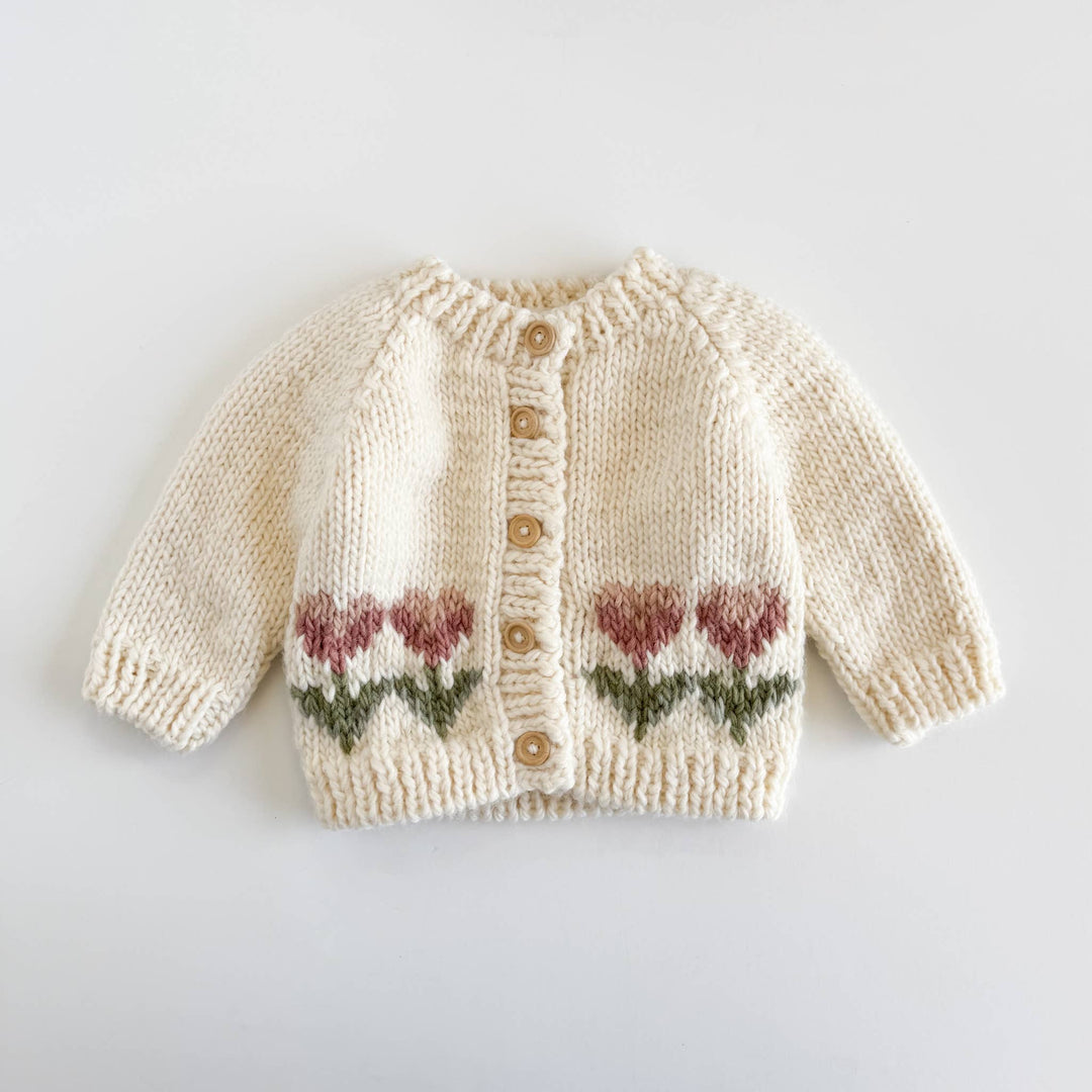 Hand Knit Tulip Baby/Toddler Cardigan