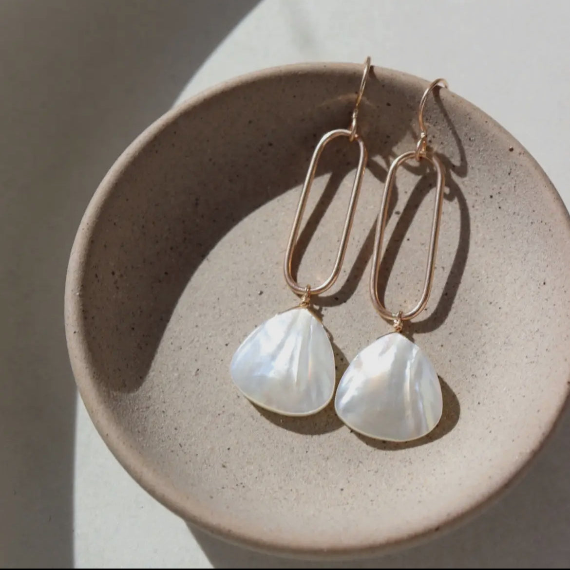 Handmade 14k Gold-Filled Shell Drop Earrings