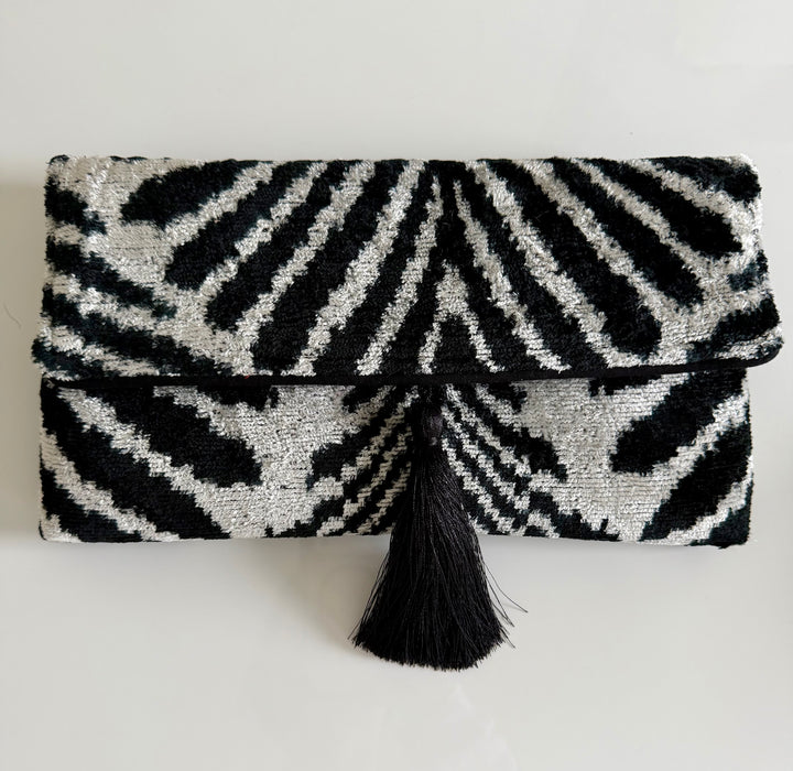 Blair Velvet Ikat Clutch