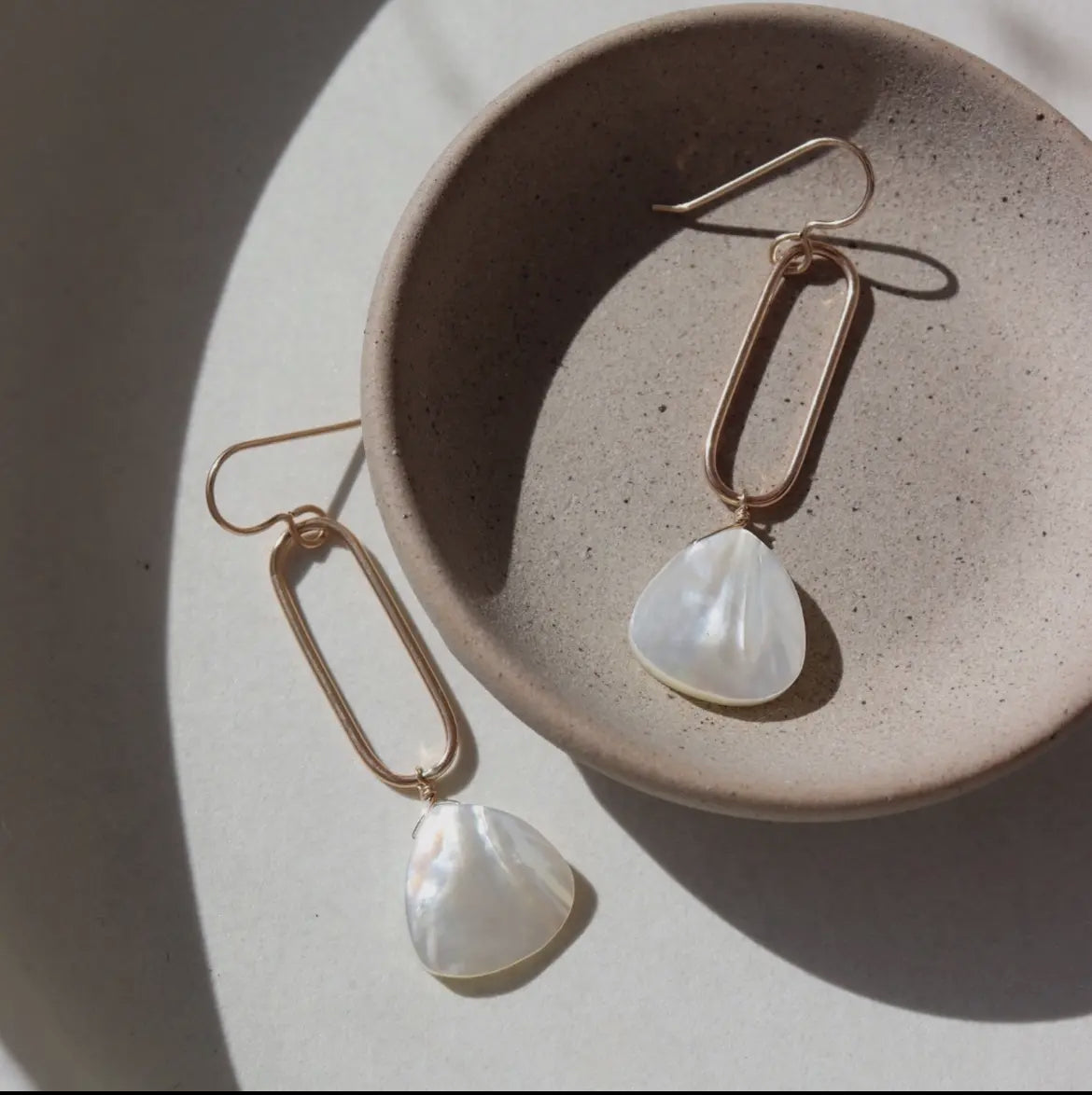 Handmade 14k Gold-Filled Shell Drop Earrings