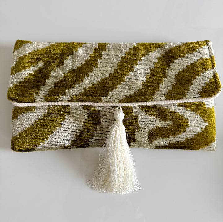 Taylor Silk Velvet Ikat Clutch
