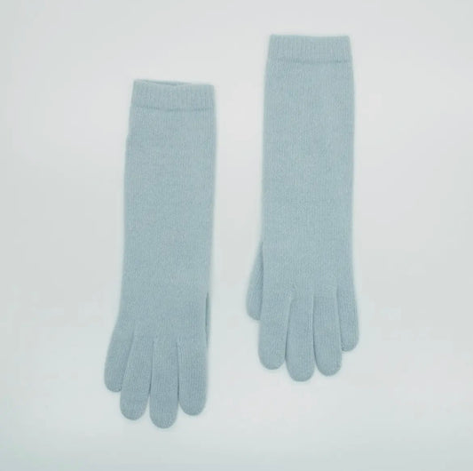 Handmade 13” Powder Blue Cashmere Gloves