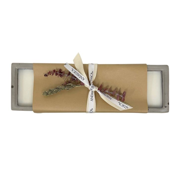 Cement Rectangle Statement Candle