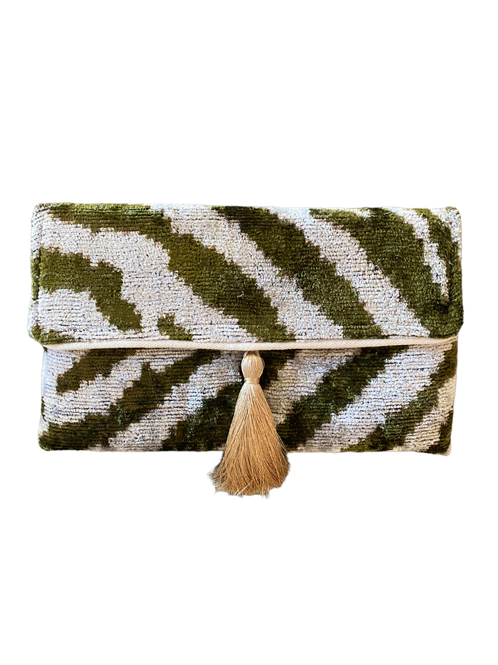 Taylor Silk Velvet Ikat Clutch