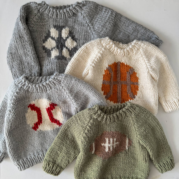 Hand Knit Basketball Baby/Toddler Sweater
