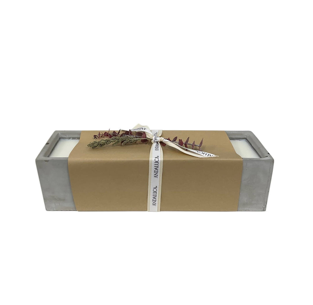 Cement Rectangle Statement Candle